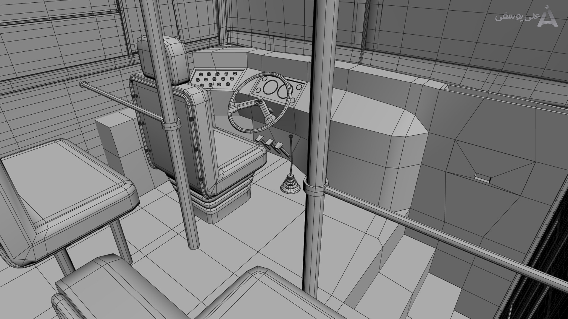 مدلسازی اتوبوس سه‌بعدی مدرسه قدیمی شورلت با 3Ds Max